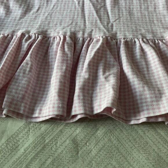 Polo Ralph Lauren White and Pink Gingham Ruffle Bottom Dress - Picture 6 of 7